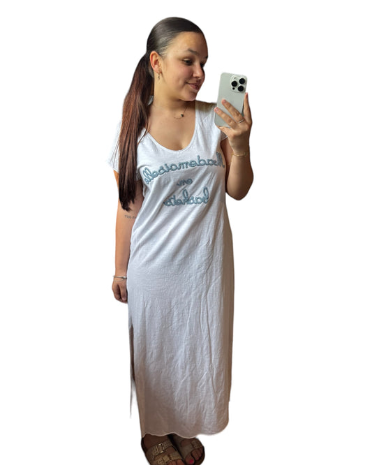 Robe en coton "Mme en basket"