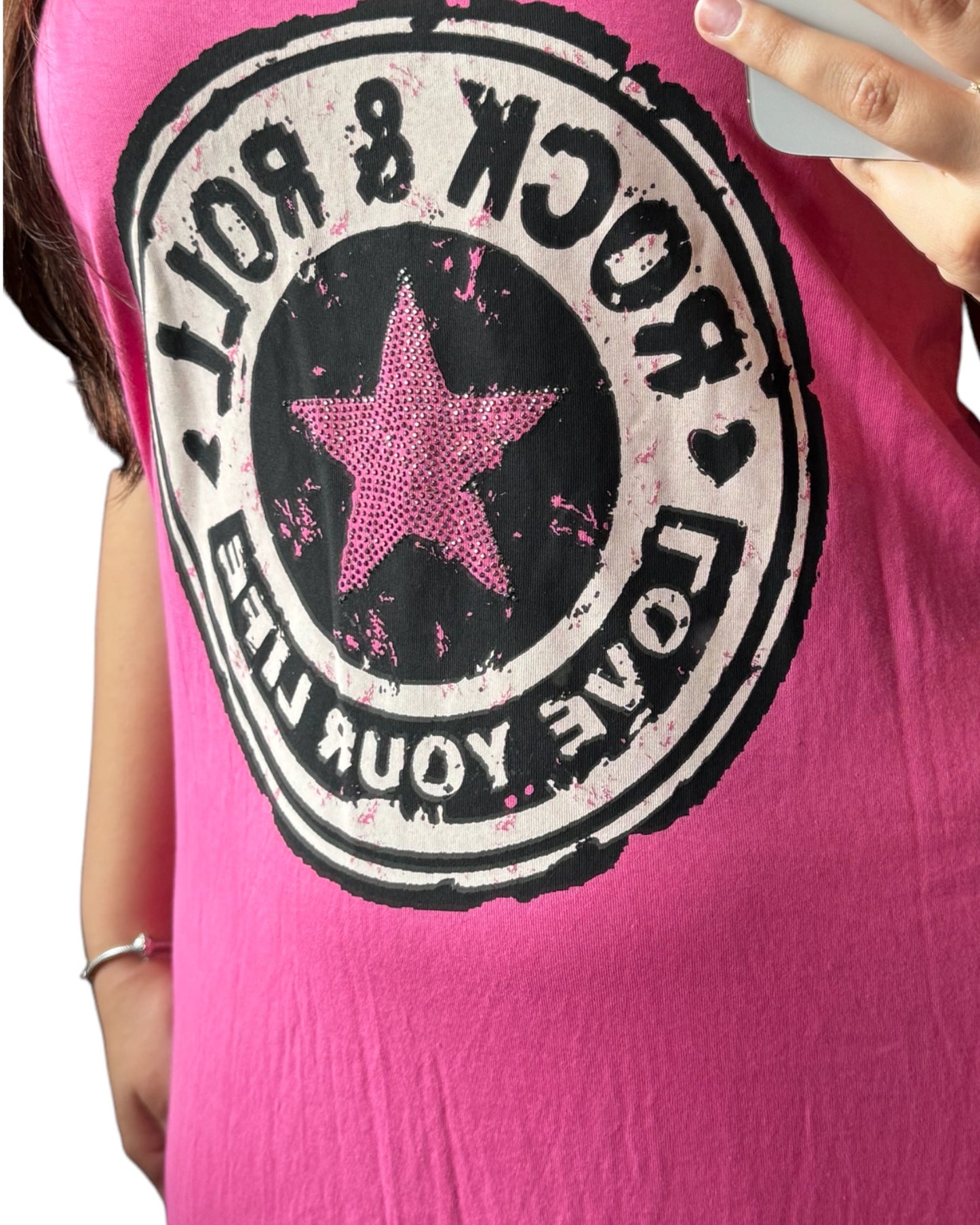 Robe en coton "rock et roll"